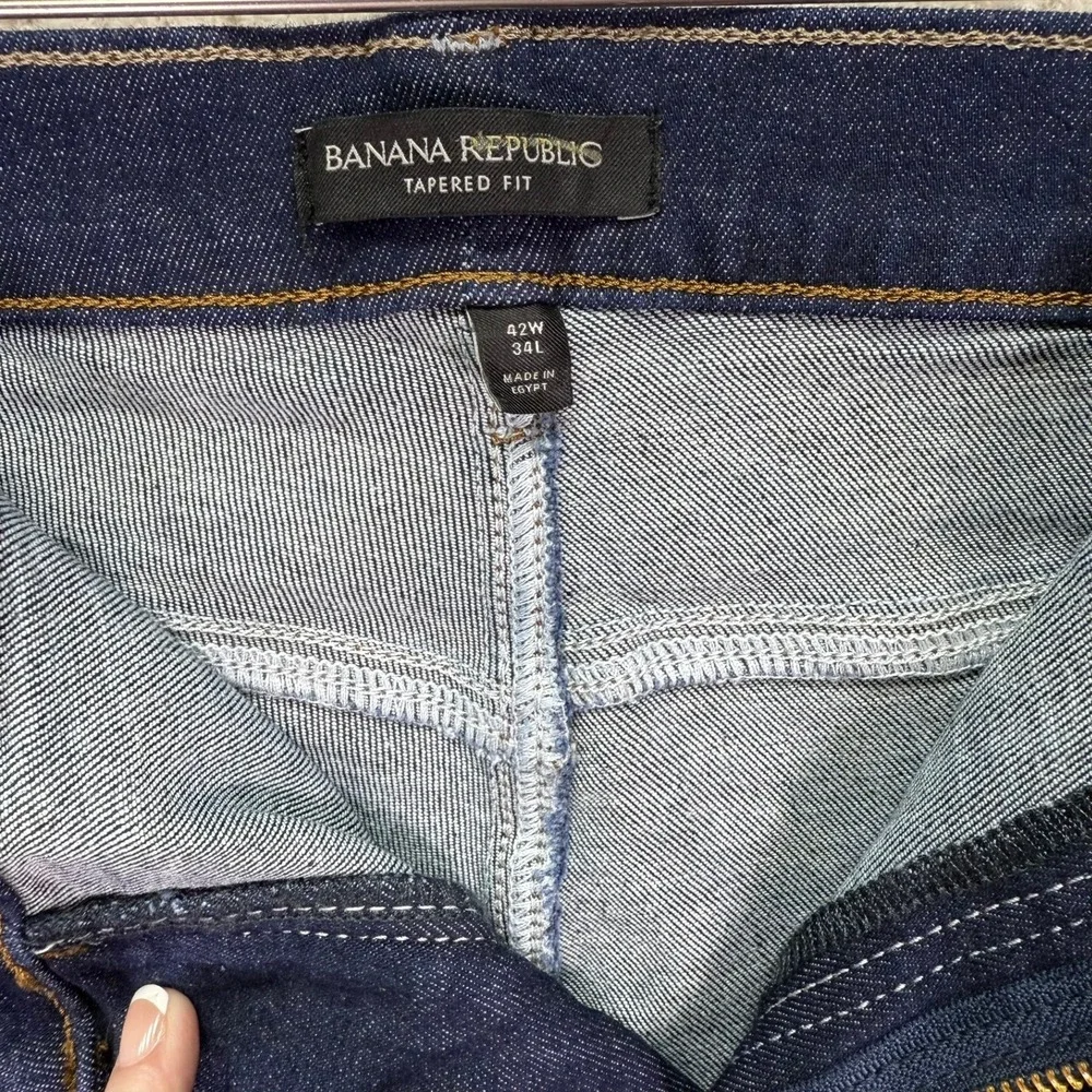 Banana Republic Dark Wash Denim Jeans Size 42x34 Tapered‎ Fit Mens